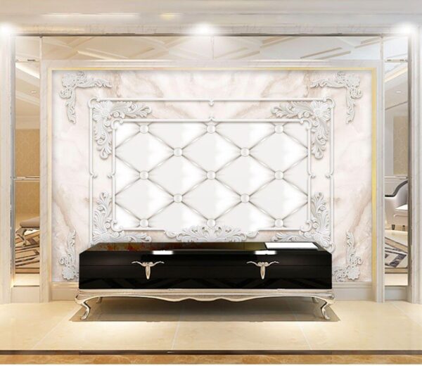 Wall murals White frame with white buttons and dots (SKU: u46935) Wall murals Wall murals White frame with white buttons and dots (SKU: u46935)