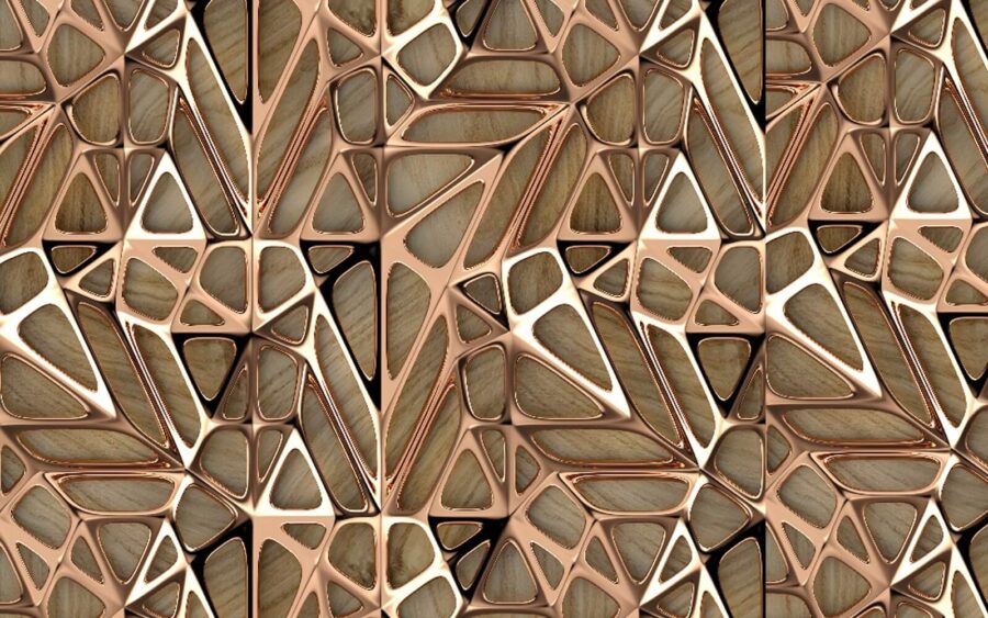 Complex geometric pattern in warm tones.