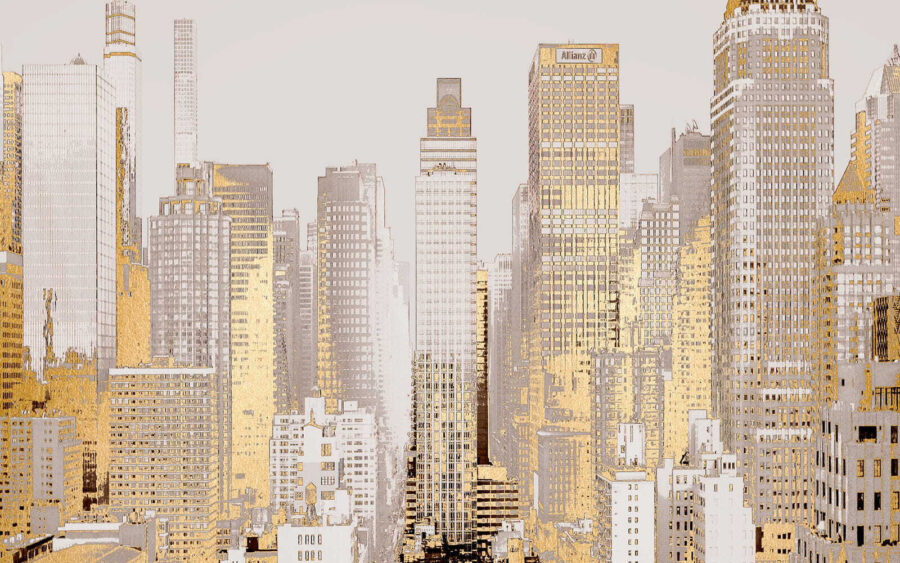 Wall murals A city skyline with many tall buildings - Image 2