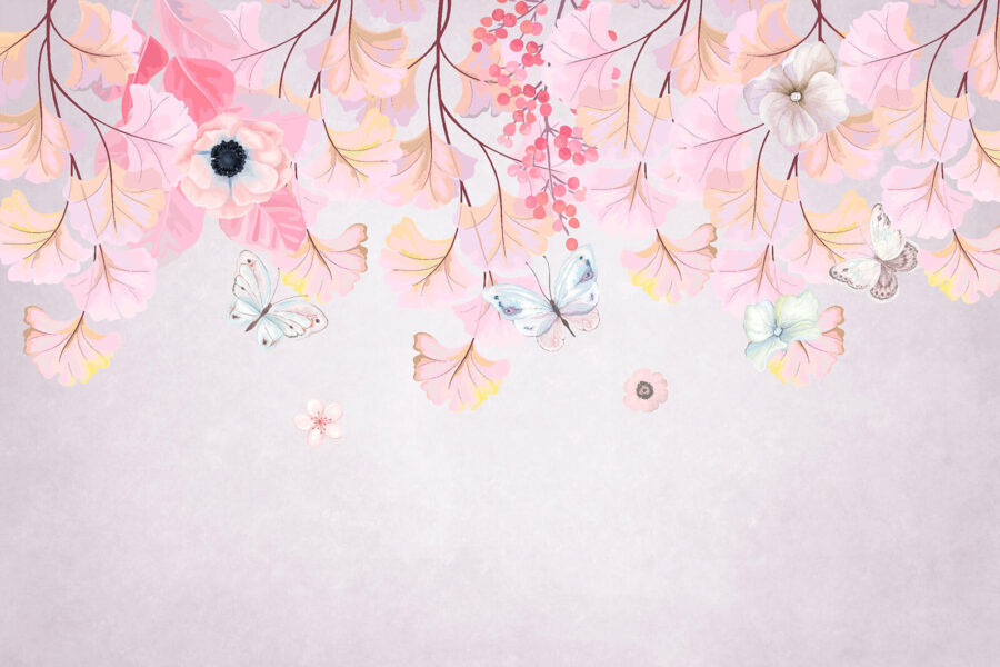 Painting of flowers and butterflies u44222p 900x600 - Painting of flowers and butterflies - tegory