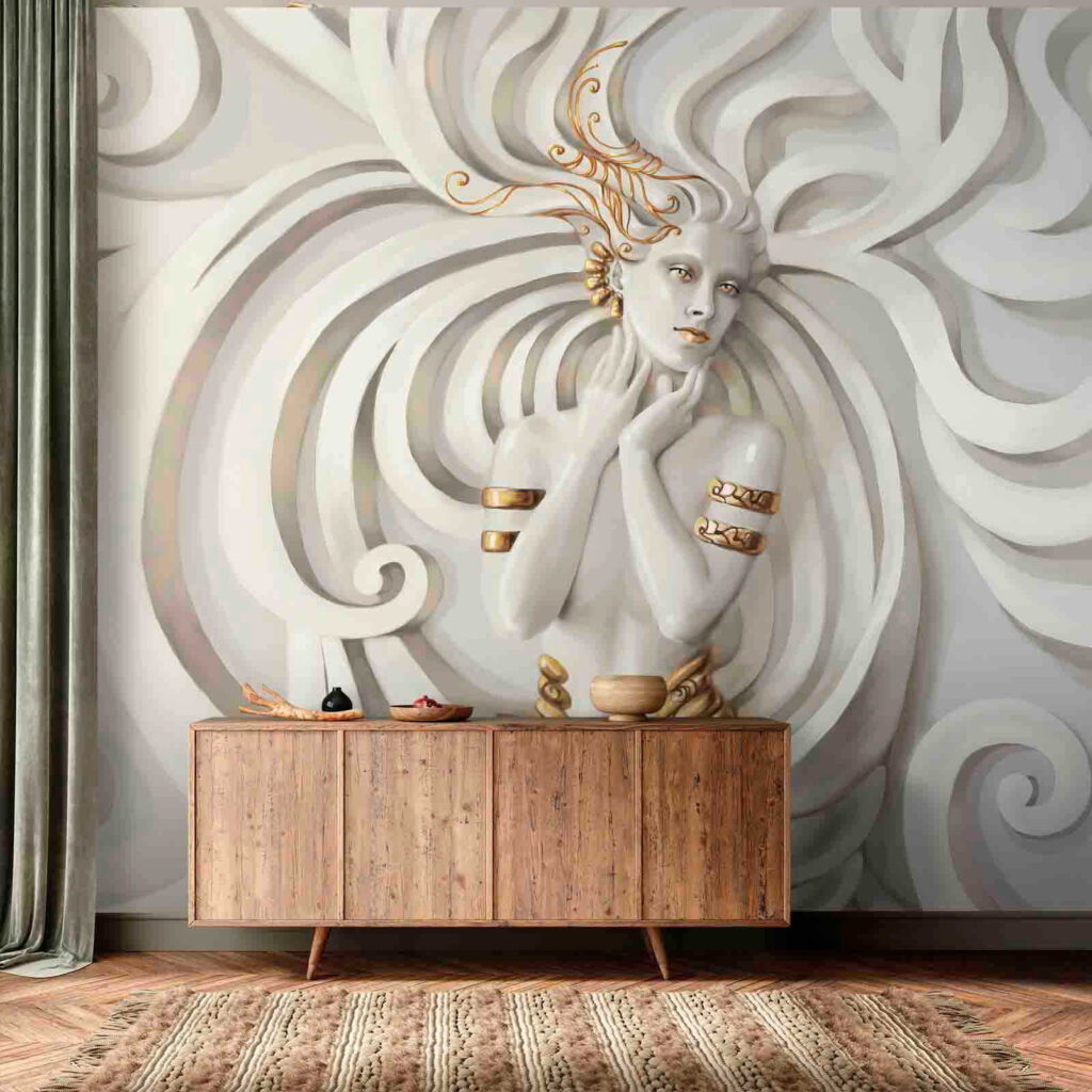 Swirling Elegance in Mythical Embrace