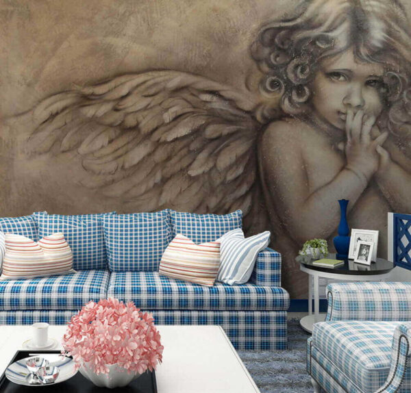 Painting of a baby angel Painting of a baby angel