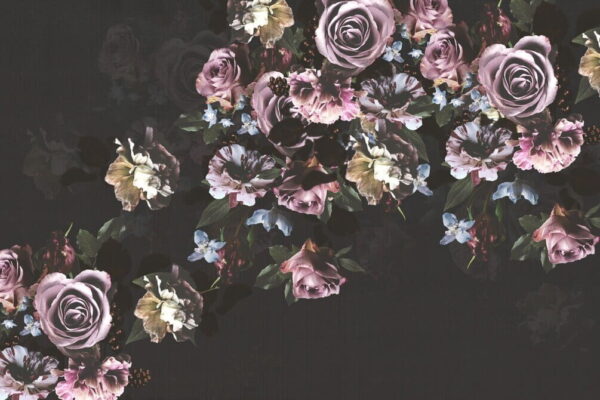 Group of flowers on a black background u42513p 600x400 - Group of flowers on a black background - tegory
