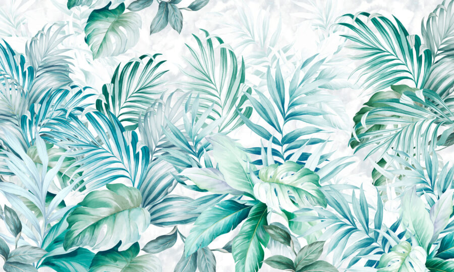 Wall murals Wallpaper with leaves - Image 2
