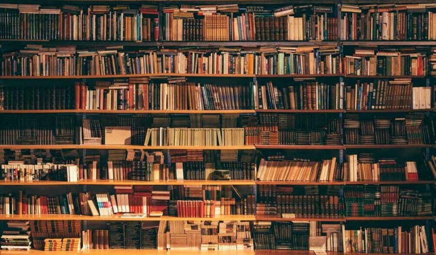 Large bookcase full of books Large bookcase full of books