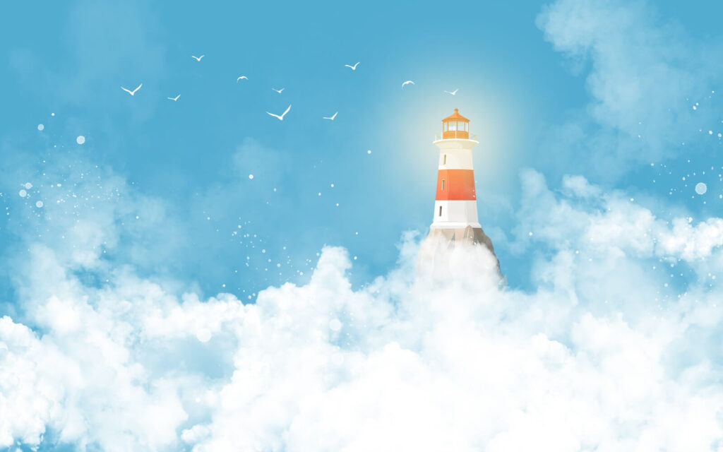 Lighthouse in the clouds Lighthouse in the clouds