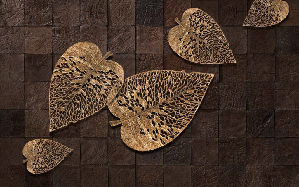 Textured leaves on a dark backdrop Textured leaves on a dark backdrop
