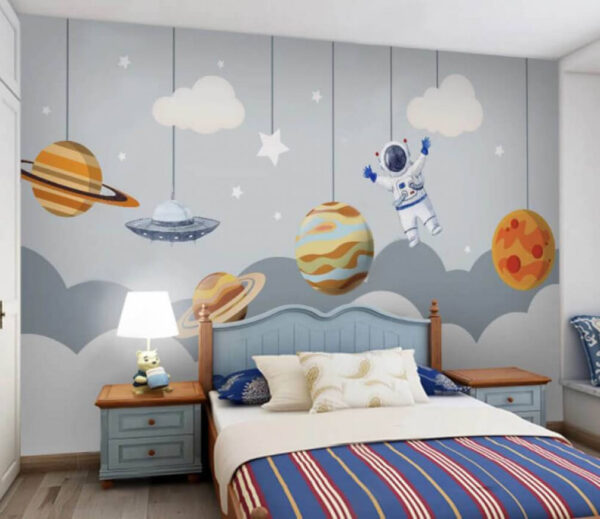 Space objects from the clouds Wall murals Space objects from the clouds