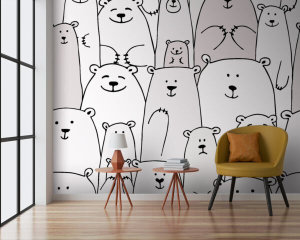 Group of white bears Group of white bears