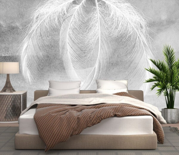 Delicate feathers in soft light Wall murals Delicate feathers in soft light