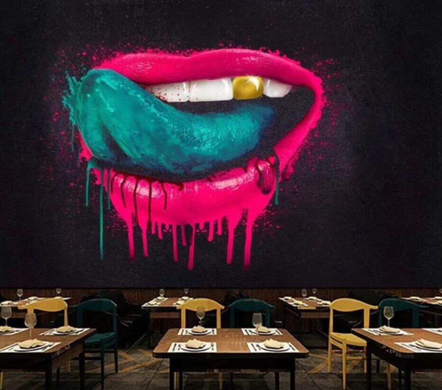 Wall murals Vibrant colors in playful expression
