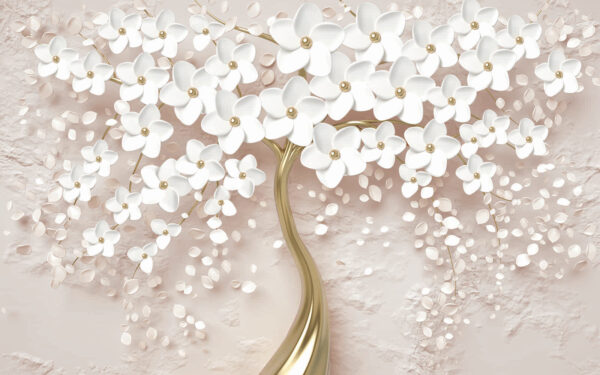 Elegant White Flowers in Elegant Vase Elegant White Flowers in Elegant Vase