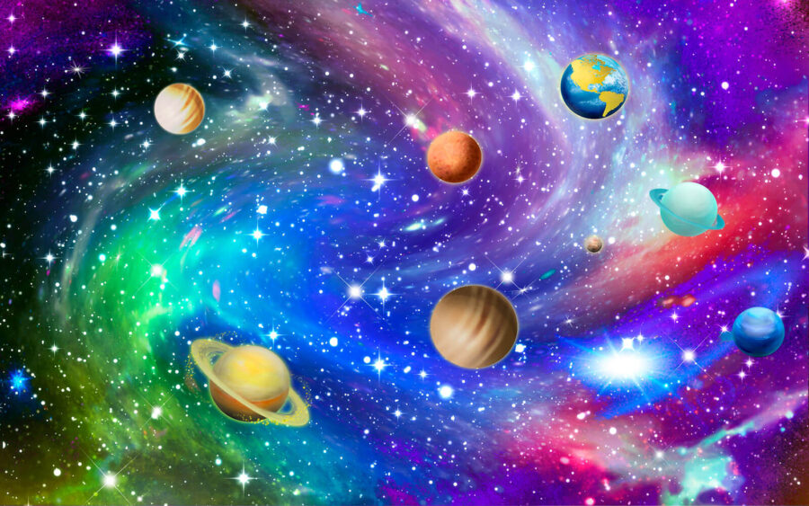 Wall murals Planets in the sky with stars - Image 2