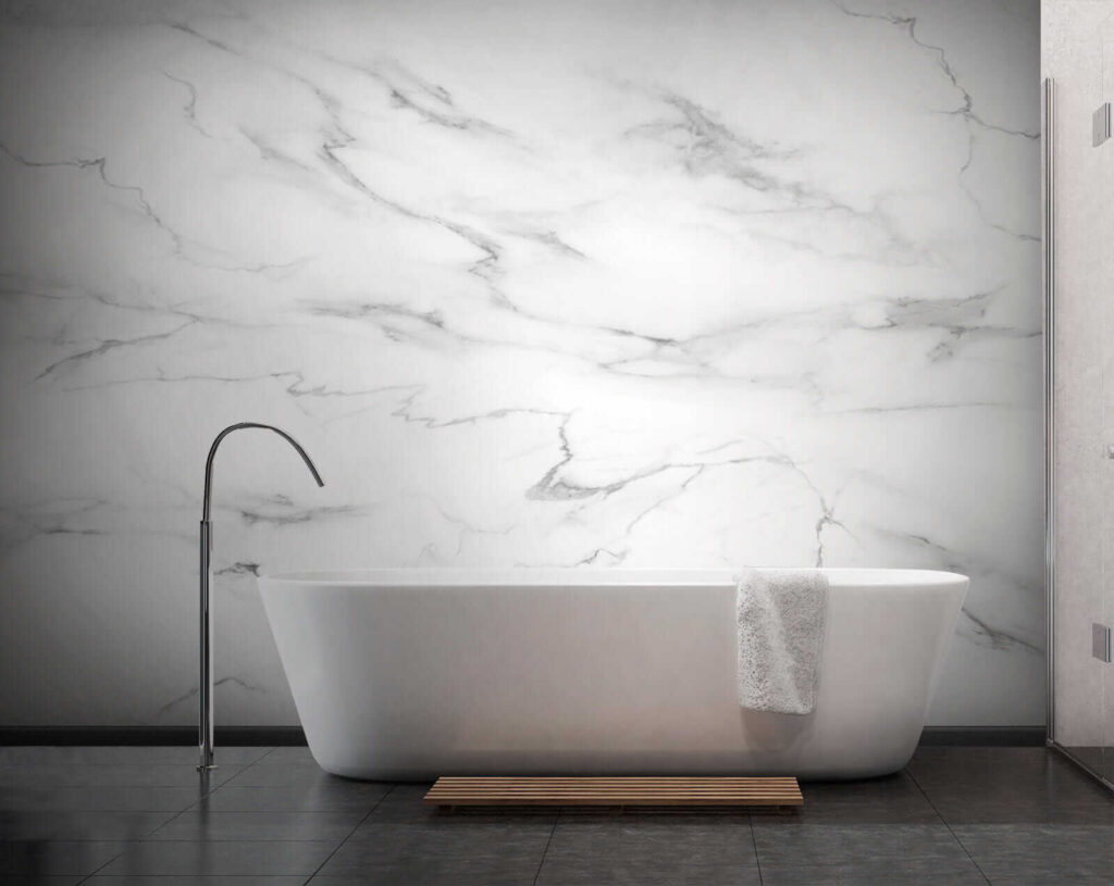 White marble with black veins