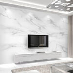 Wall murals White marble with black veins
