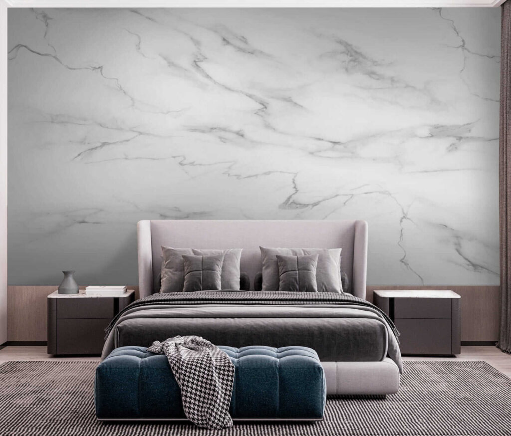 White marble with black veins