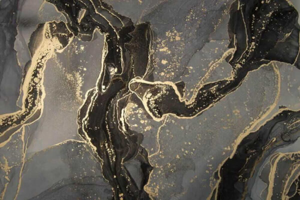 Elegant marbled black and metallic swirls. Elegant marbled black and metallic swirls.