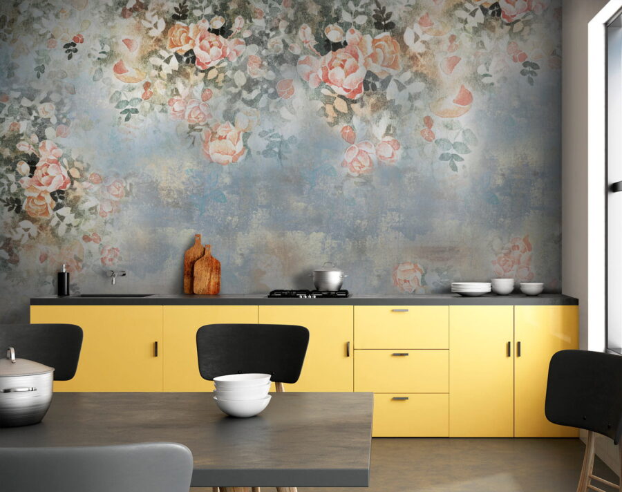 Wall murals Painting of flowers and leaves - Image 7