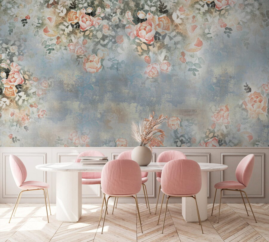 Wall murals Painting of flowers and leaves - Image 6