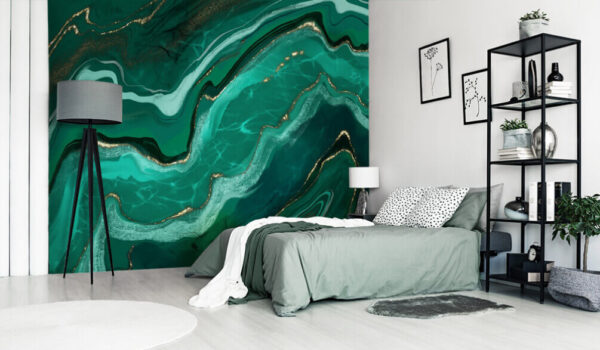 Abstract waves in shades of teal u33149pib1m 600x350 - Abstract waves in shades of teal - tegory