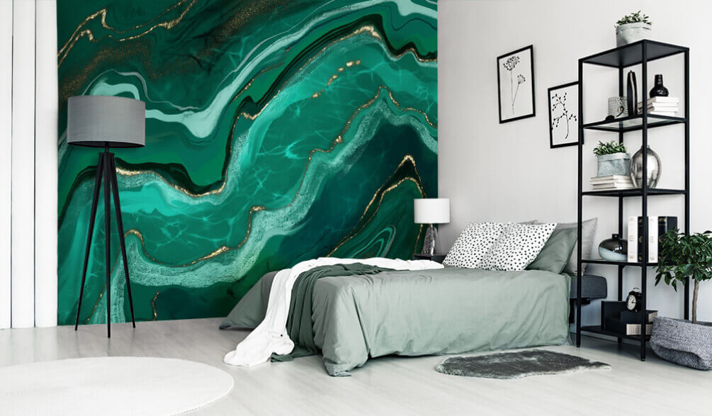 u33149pib1m - Abstract waves in shades of teal - tegory