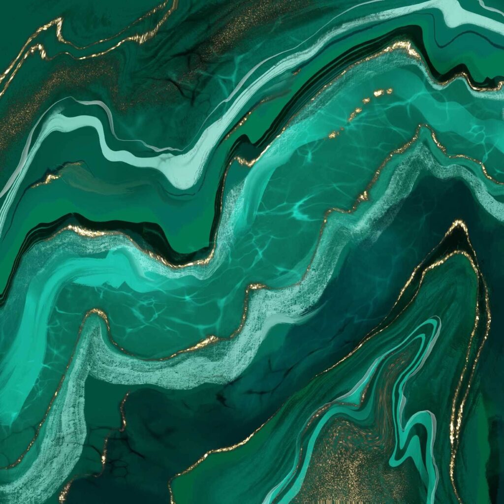 Abstract waves in shades of teal Abstract waves in shades of teal