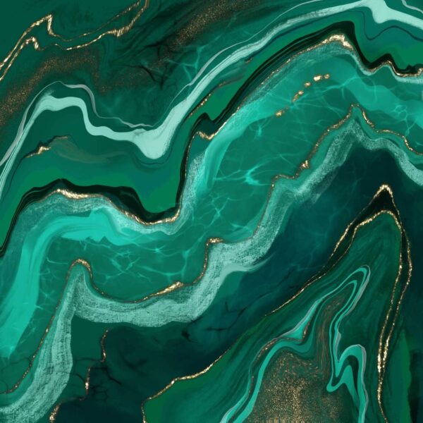 Abstract waves in shades of teal u33149p 600x600 - Abstract waves in shades of teal - tegory