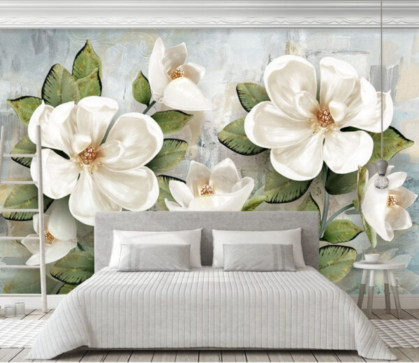 Wall murals Wall murals Delicate blossoms in soft hues (SKU: u33115)