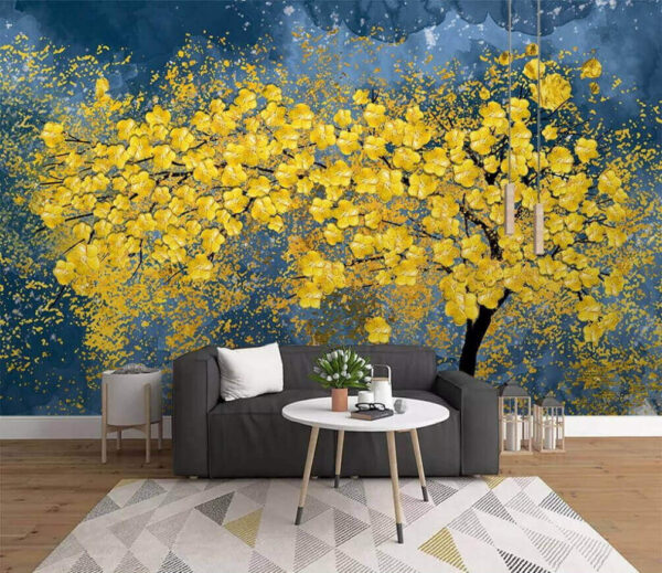 Tree with yellow leaves Tree with yellow leaves