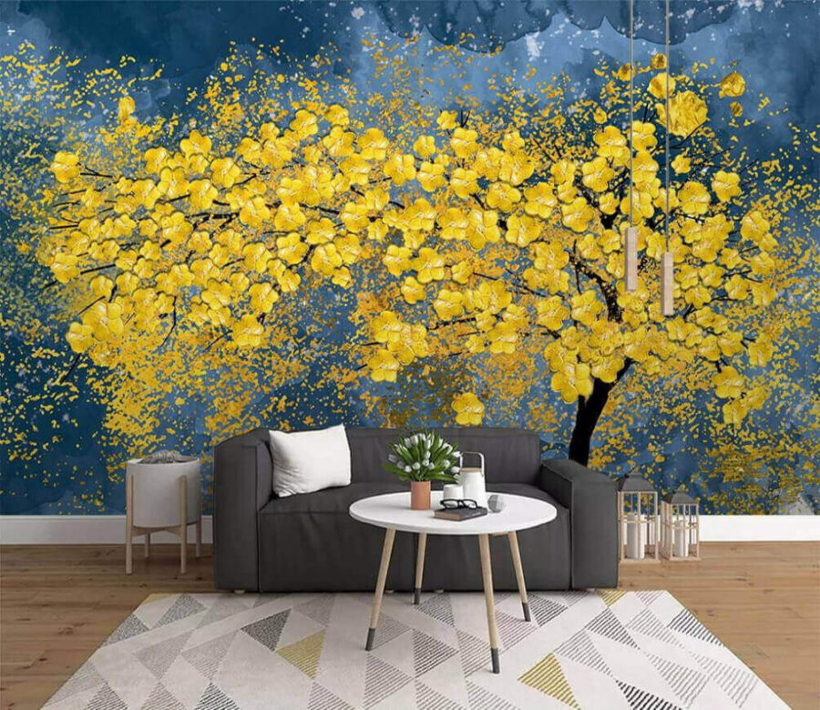 Tree with yellow leaves