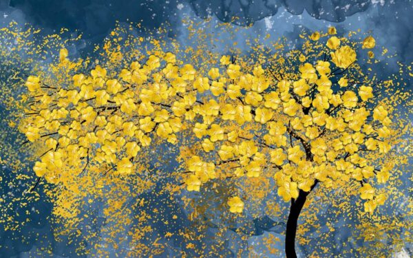 Tree with yellow leaves Tree with yellow leaves