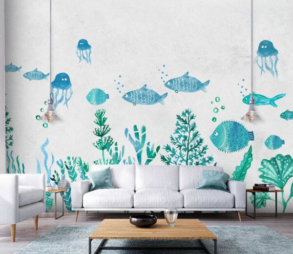 A group of fish and jellyfish u32524pig1m 600x520 - A group of fish and jellyfish - tegory