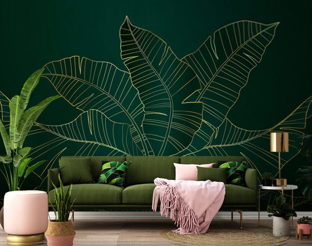 u32469pig1m - Elegant leaves on a dark background - tegory