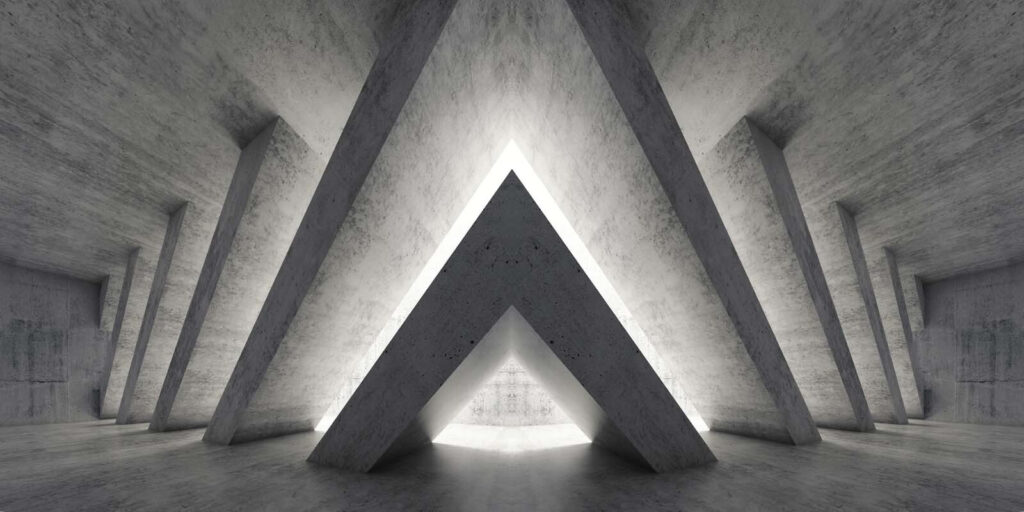 Room with a triangular structure Room with a triangular structure