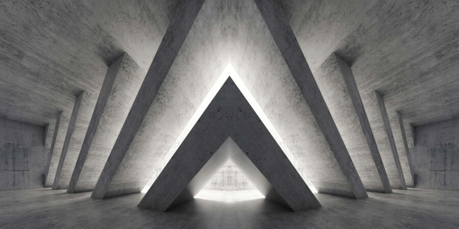 Room with a triangular structure