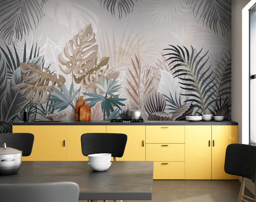 Group of plants with leaves Group of plants with leaves