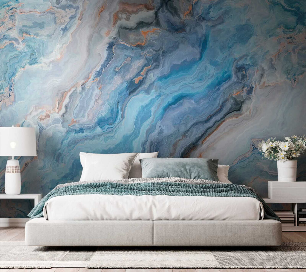 Dynamic patterns in calming blue hues