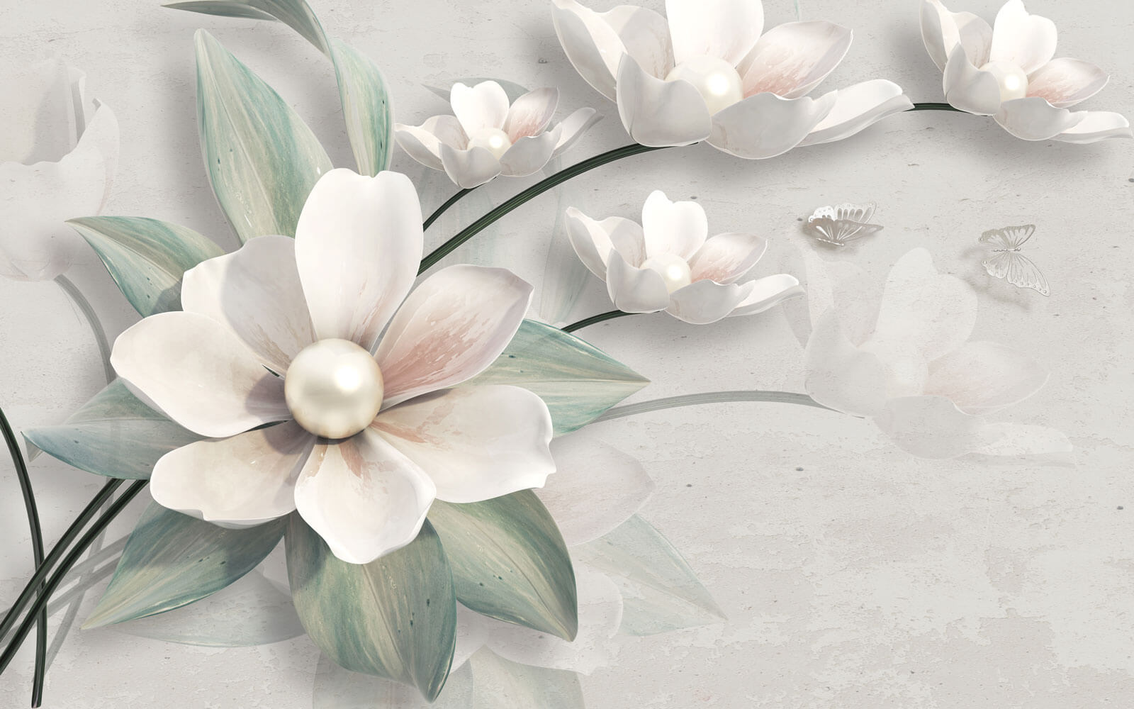 u28521p - Delicate blooms with soft tones - tegory