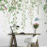Wall murals Birds on a tree branch