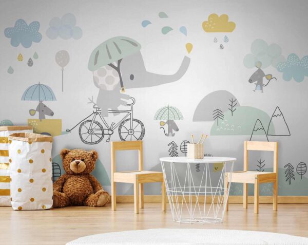 u28124pir7 600x477 - Cartoon elephant riding a bicycle - tegory