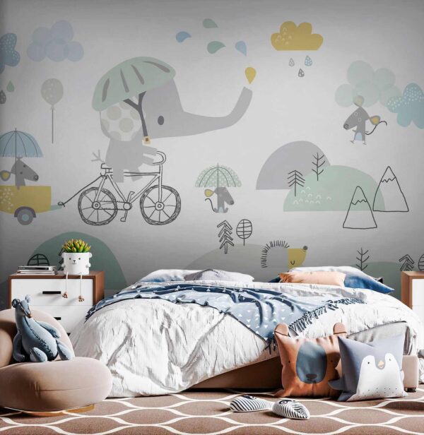 u28124pib1 600x616 - Cartoon elephant riding a bicycle - tegory