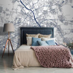 Wall murals Map of a city