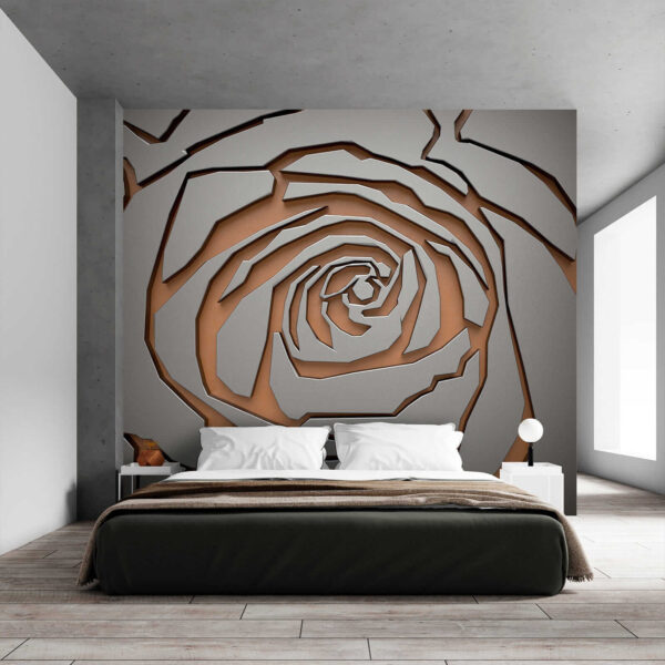 Abstract rose design in metallic texture. Abstract rose design in metallic texture.