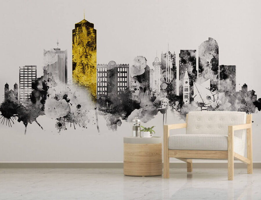 Black and white cityscape Black and white cityscape