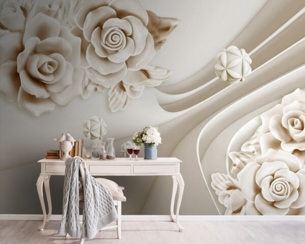 White roses and white waves White roses and white waves