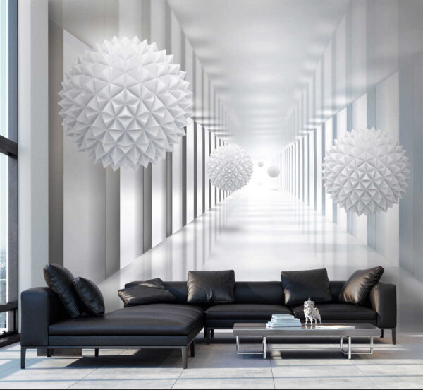 White room with white balls White room with white balls