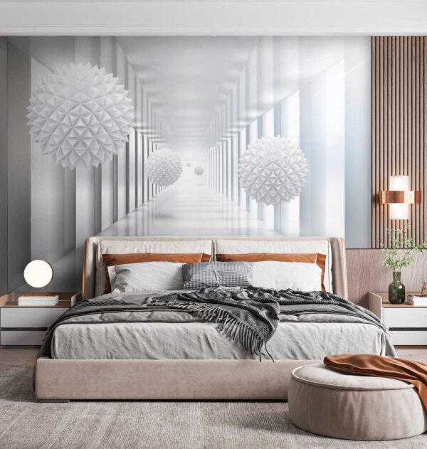 White room with white balls White room with white balls