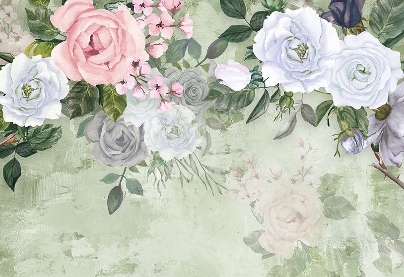 u24473p - Delicate blooms in soft pastel hues - tegory