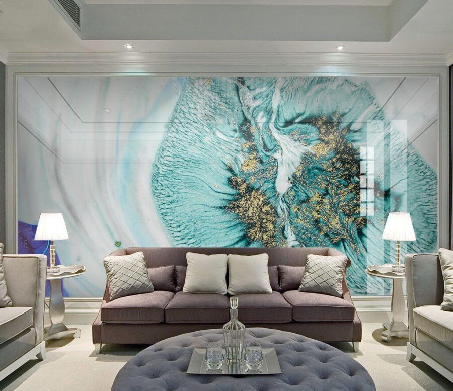 Wall murals Flowing patterns of vibrant colors.