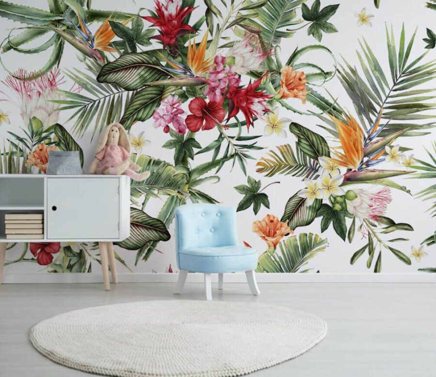 Pattern of flowers and leaves u22384pir1m 900x779 - Pattern of flowers and leaves - tegory